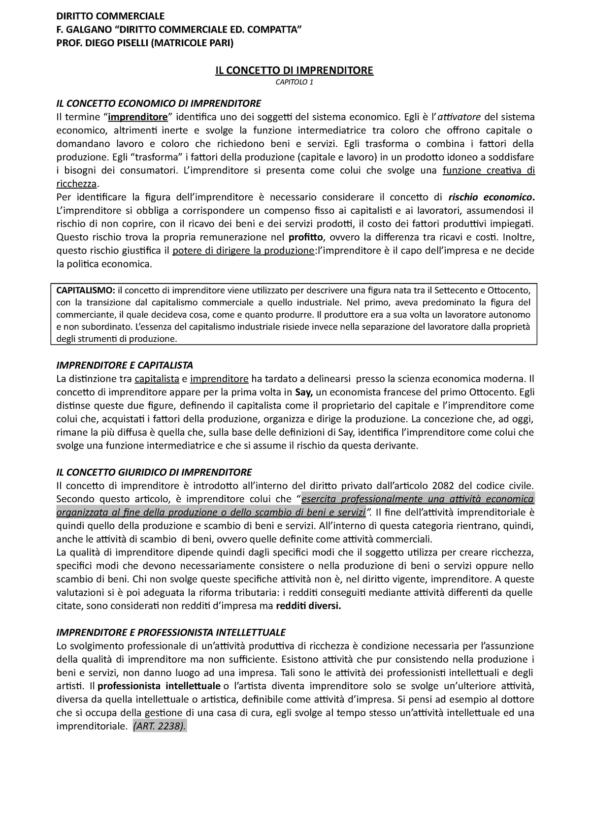 Diritto commerciale. Ediz. compatta : Galgano, F.: : Libri