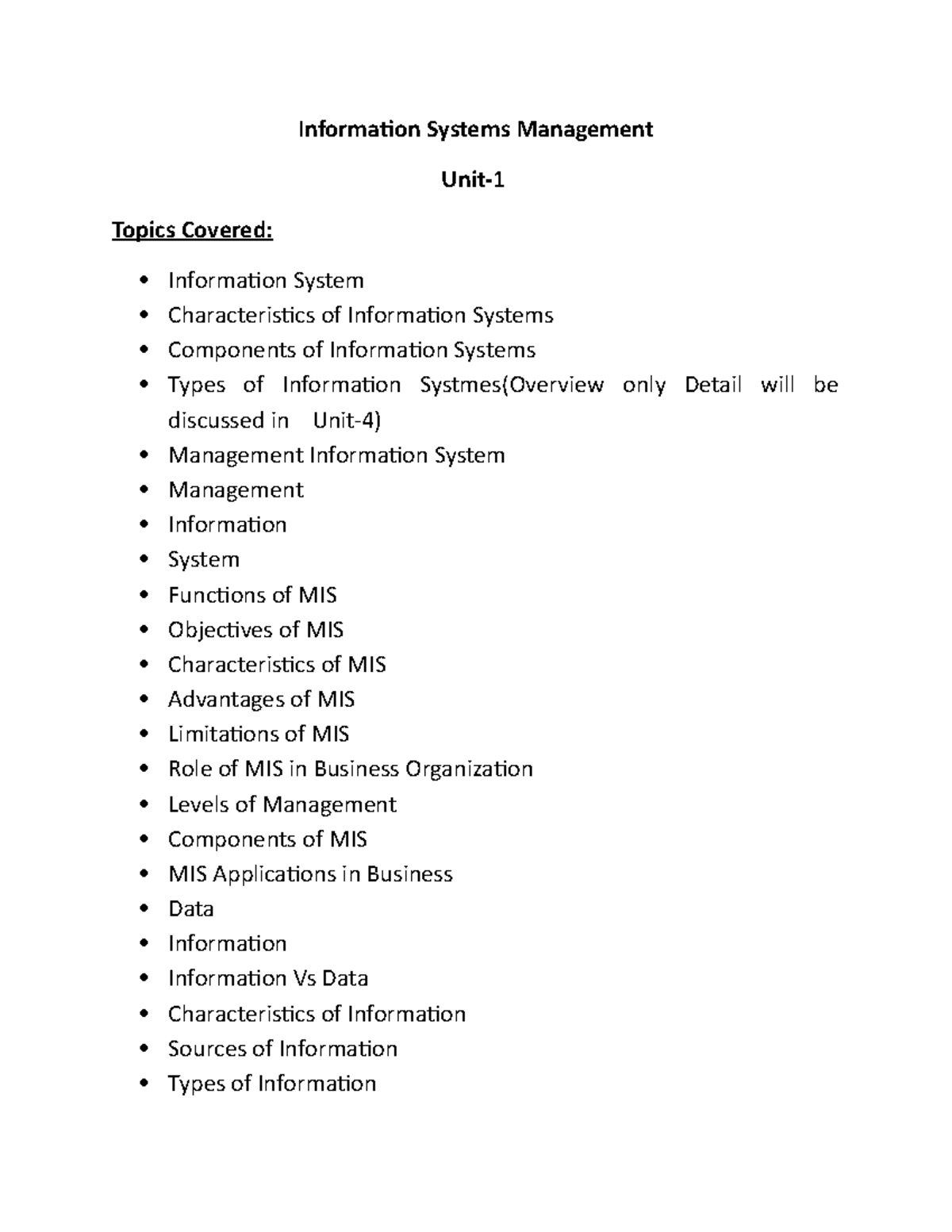 information-system-management-unit-1-notes-information-systems