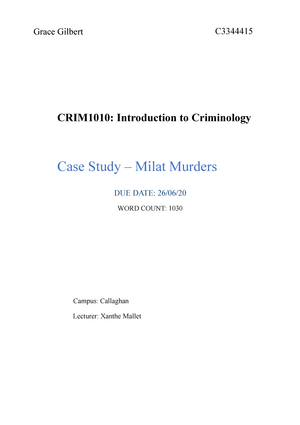 criminology case study summary