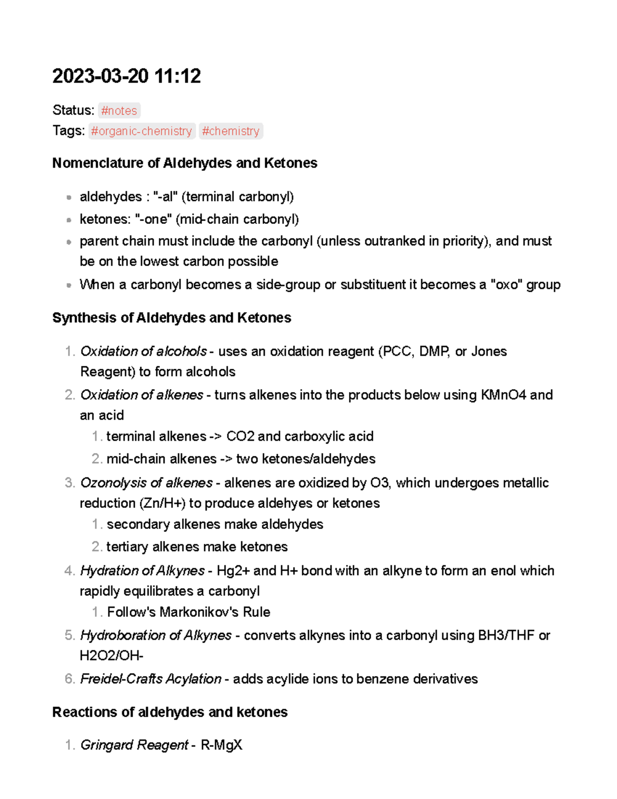 Aldehydes and Ketones - Explains the properties and reactions of ...