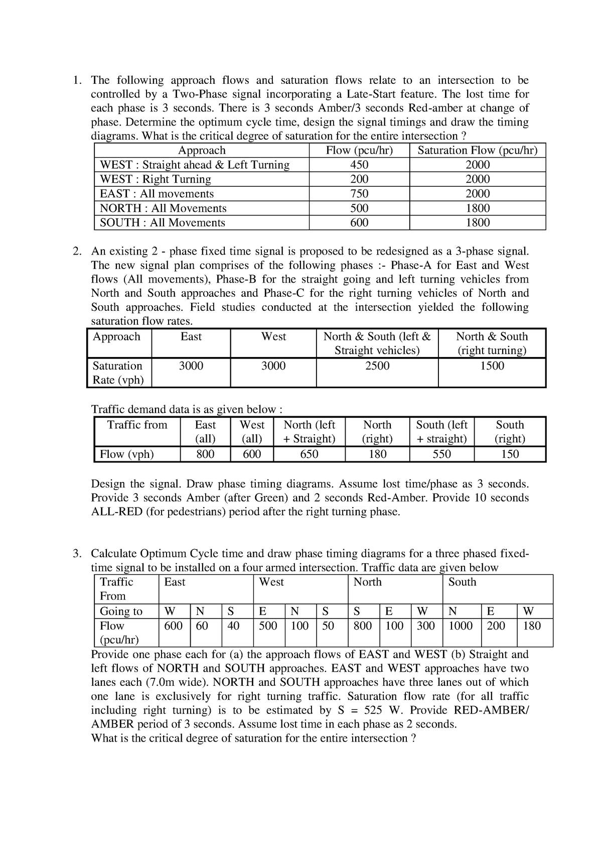 9-traffic-signal-design-problems-the-following-approach-flows-and