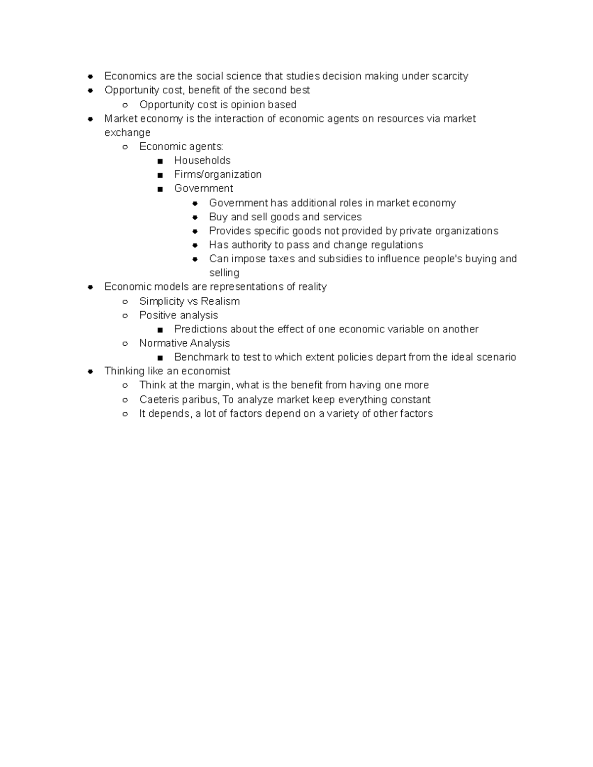 Economics intro notes - Economics are the social science that studies ...