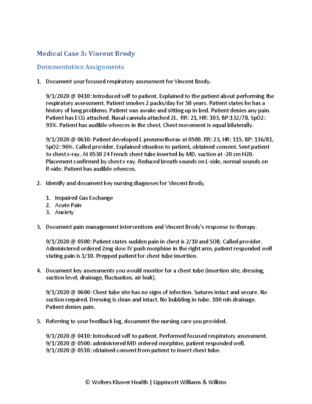 Medical Case 03 Vincent Brody DA Medical Case 3 Vincent Brody
