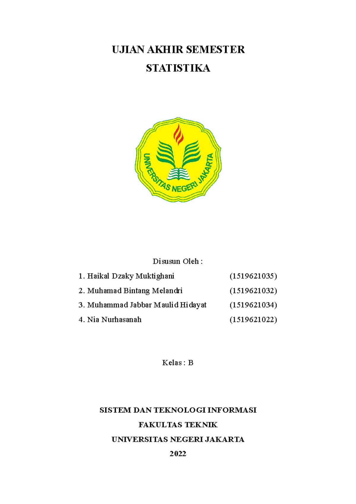 Rangkuman Jurnal Statistik-STI - UJIAN AKHIR SEMESTER STATISTIKA ...