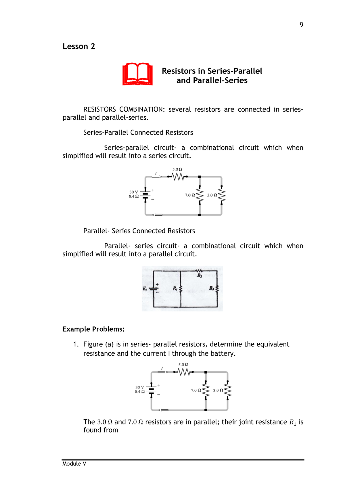 Resistors In Series-Parallel And Parallel-Series - Lesson 2 RESISTORS ...