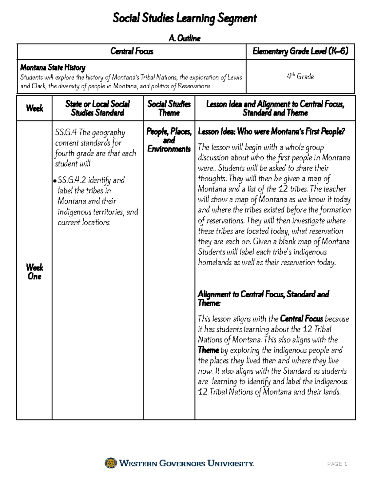 Social Studies Learning Segment Task Denise.docx Social Studies