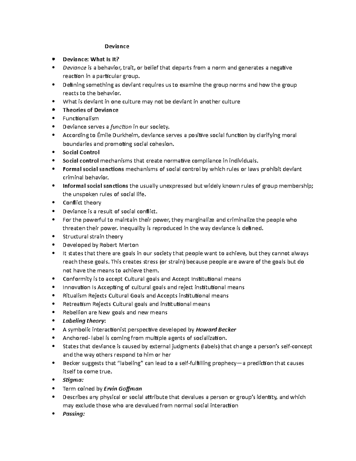 Deviance - lecture notes in class - Deviance Deviance: What Is It ...