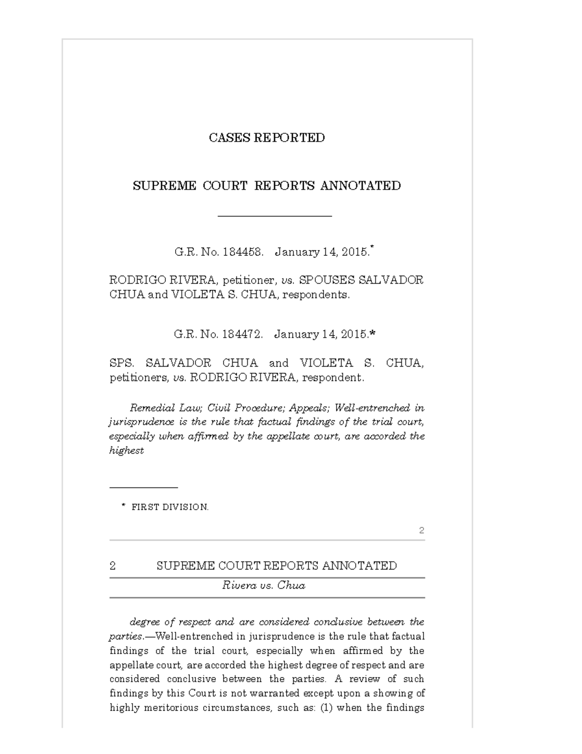 68 Rivera vs. Chua - SCRA cases oblicon - CASES REPORTED SUPREME COURT ...