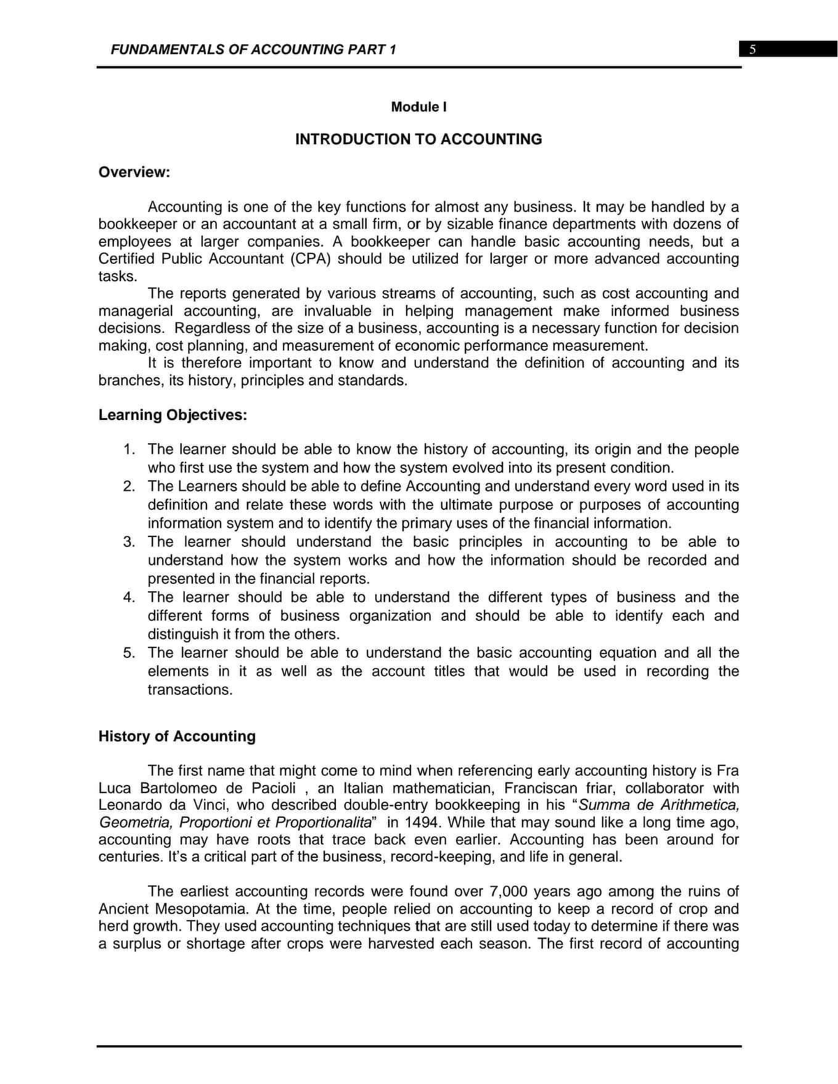 Module-1 - Lecture Notes - BS Accountancy - Studocu