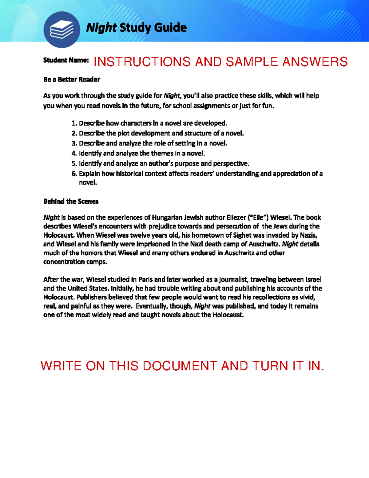 night-study-guide-answer-sheet-studocu