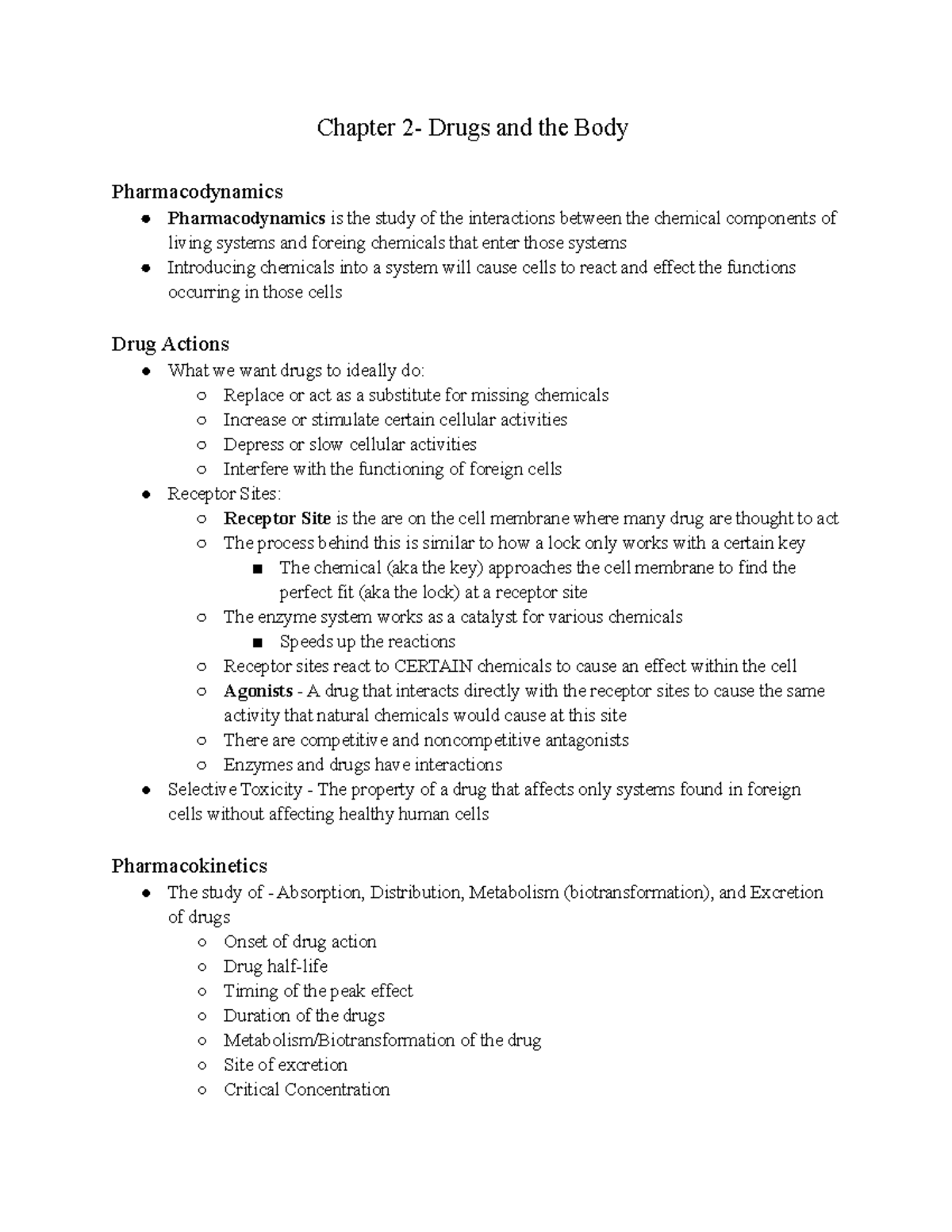 Chapter 2- Drugs and the Body - Chapter 2- Drugs and the Body ...