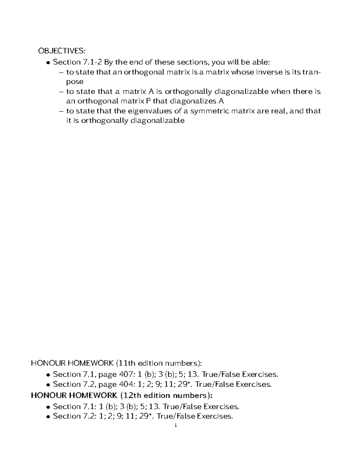 Section 7 1snd7 2 - Summary Physics II - OBJECTIVES: Section 7-2 By the ...