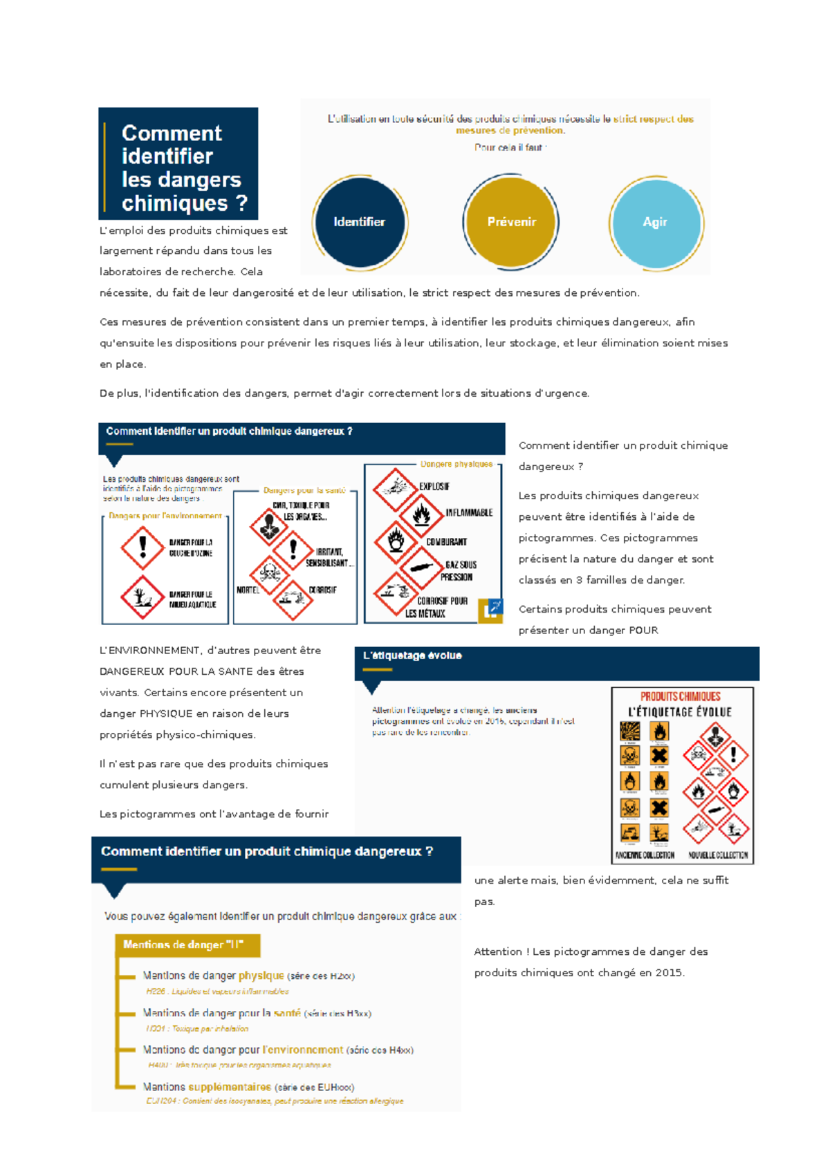 Formation NEO Cours 3 les risques chimiques L’emploi des produits — free download