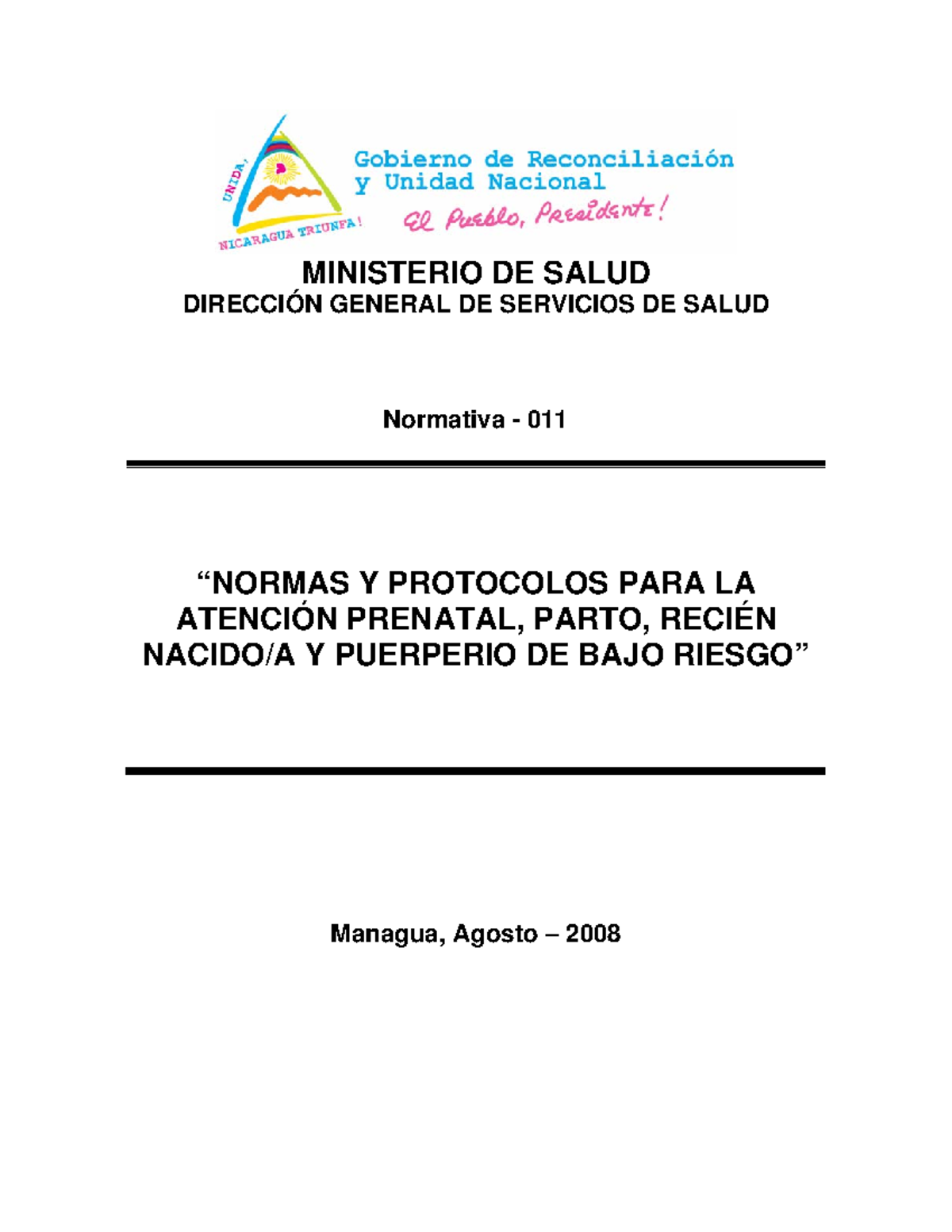 Minsa Normativa 11 Normas Y Protocolos Para La - MINISTERIO DE SALUD ...