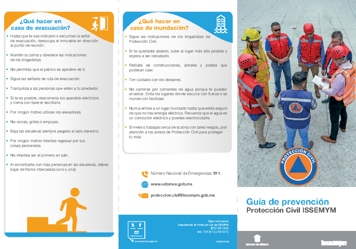 Tríptico Guía de Protección Civil - Guía de prevención Protección Civil