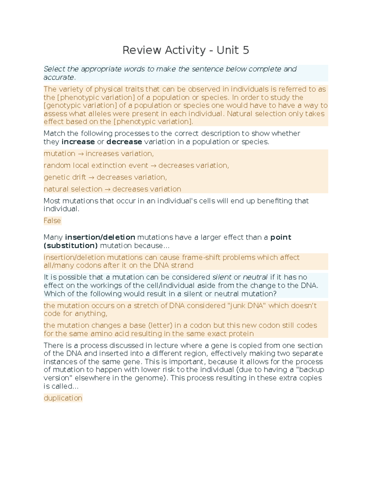 Review Activity 5 - dear student fellow this assignment is to help you ...