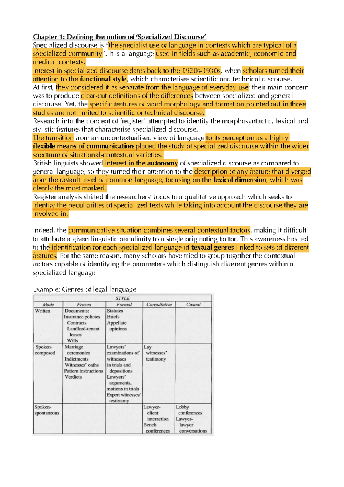 Investigating specialized discourse Gotti cap1 Chapter 1 Defning the