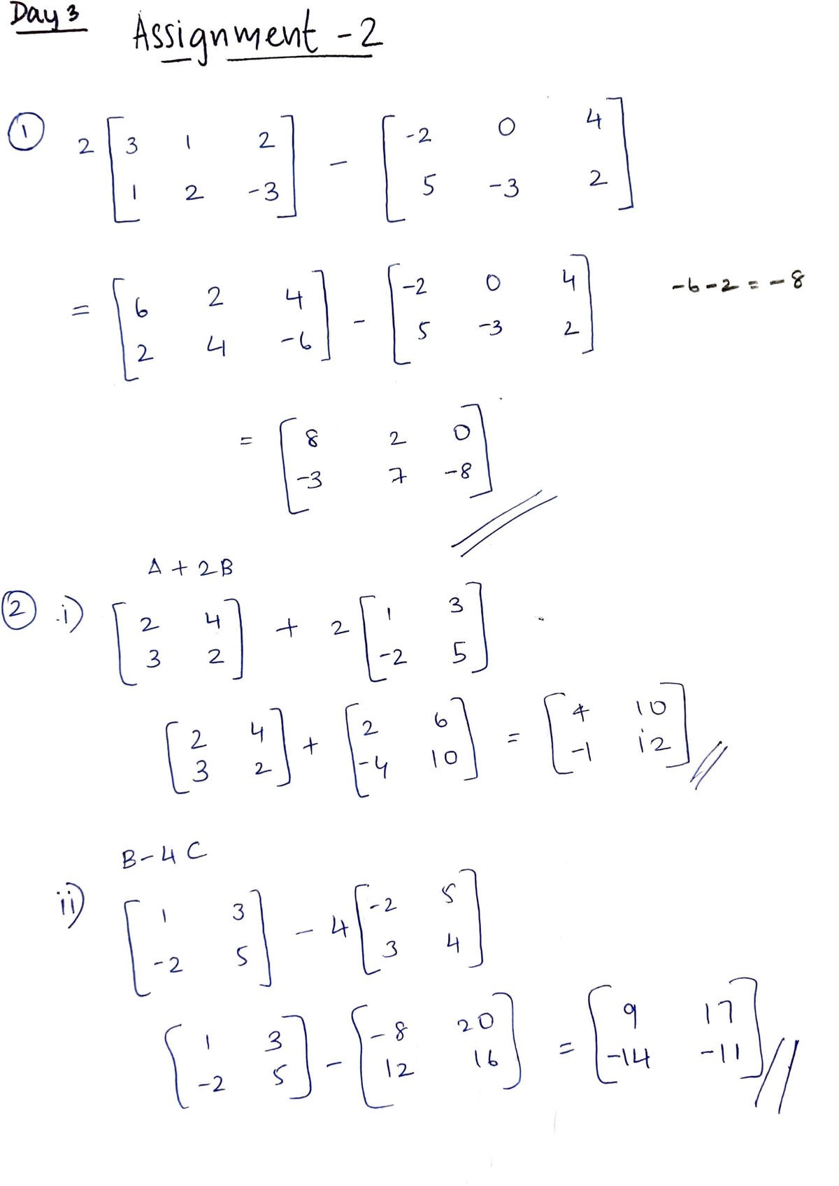 Assignment 2 - Homework - 0 2 3 2.. 2- ::::: B 2 2- L- A + 2-B B-~ C ...