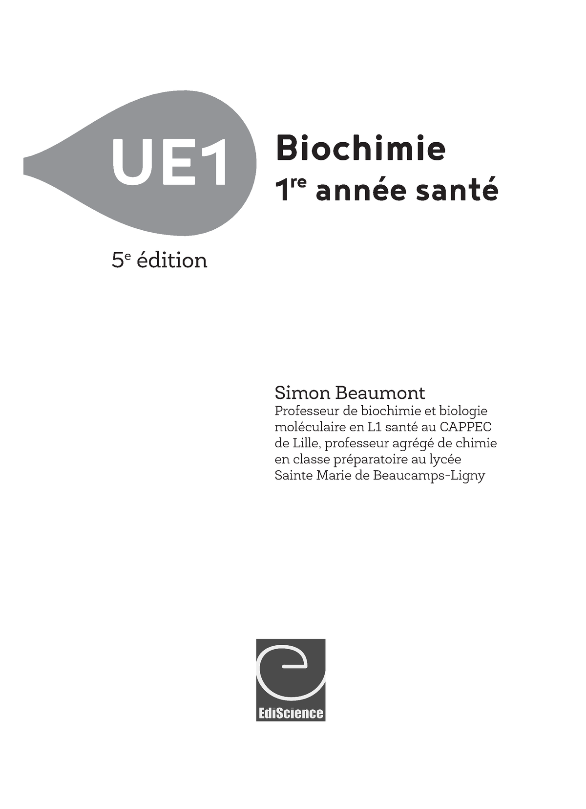 Biochimie Pdf 2 - Biochimie 1 Re Année Santé 5 E édition Simon Beaumont ...