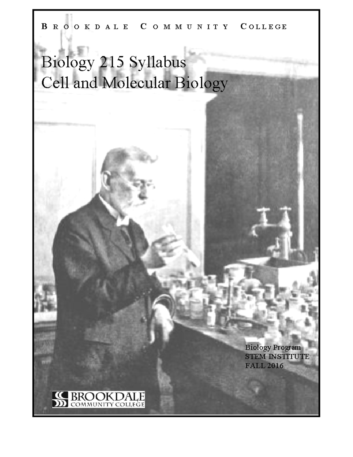 Biology 215 Syllabus Cell and Molecular Biology - B R O O K D A L E C O ...