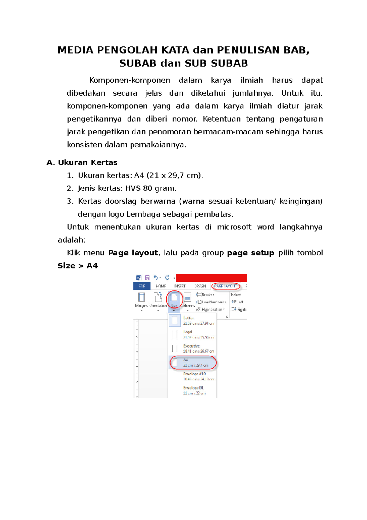 Bindo Media Pengolah KATA dan Penulisan BAB sum - MEDIA PENGOLAH KATA ...