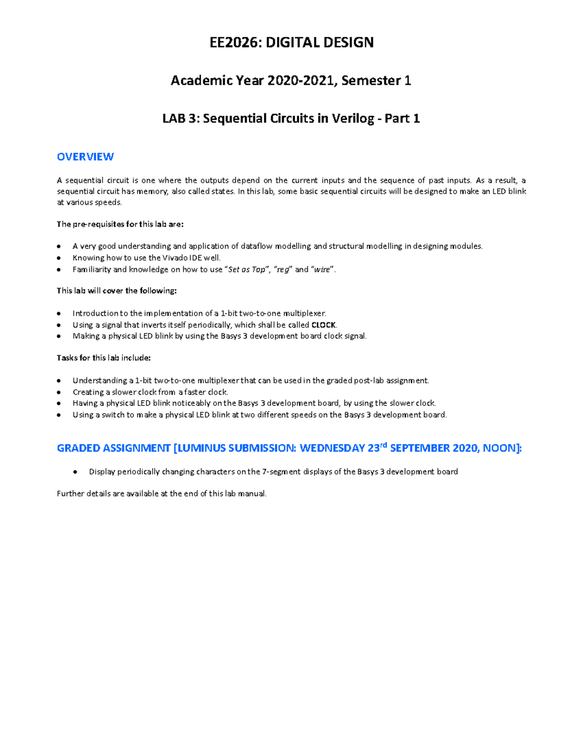 Ee2026 Lab 3 Lab Prac Notes Ee2026 Digital Design Academic Year