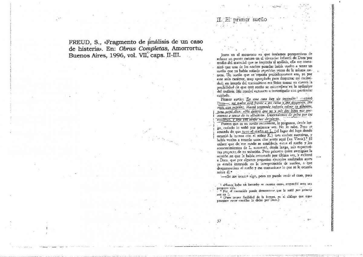 10. Freud - Fragmento de análisis de un caso de histeria - Psicologia
