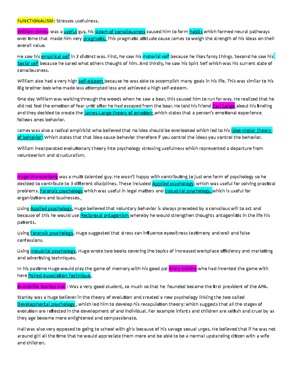 (1) Functionalism - Chapter 11 condensed notes - FUNCTIONALISM ...