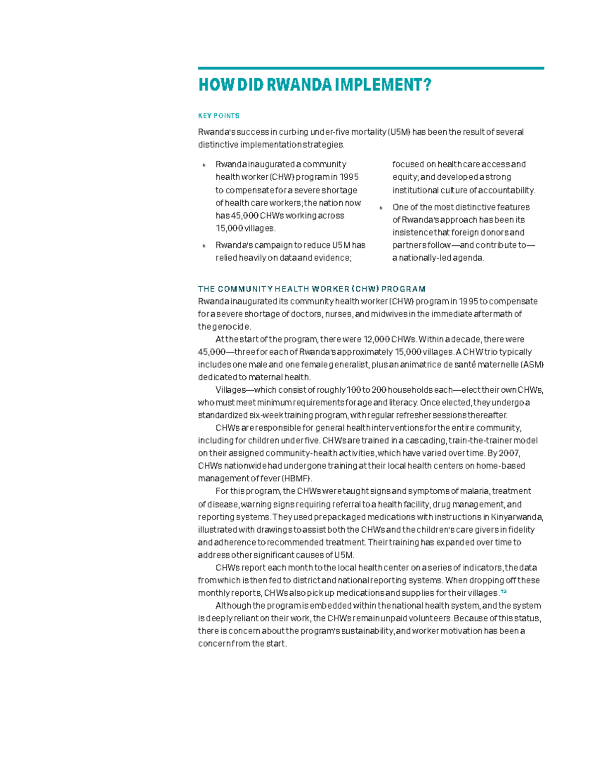 How did Rwanda implement Exemplars in Global Health - HOW DID RWANDA ...
