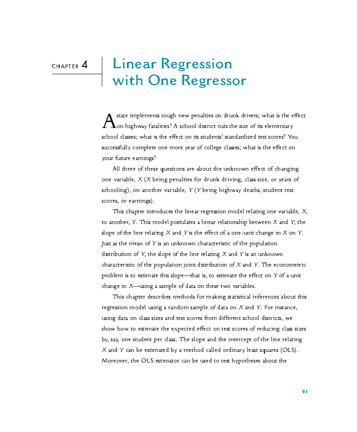 Stock and watson ch 4 - Lecture notes 4 - 91 CHAPTER 4 Linear ...