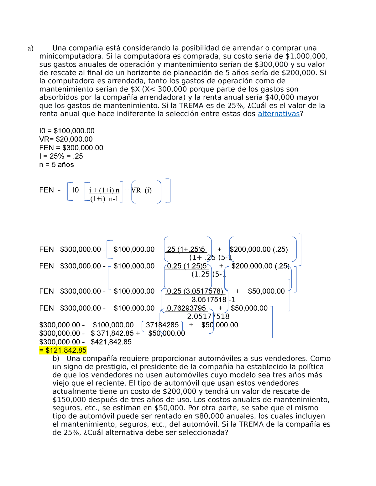 Proyectos 2 - PROYECTO DE INVERSIÓN, EJERCICIOS PRACTICOS, CON ...