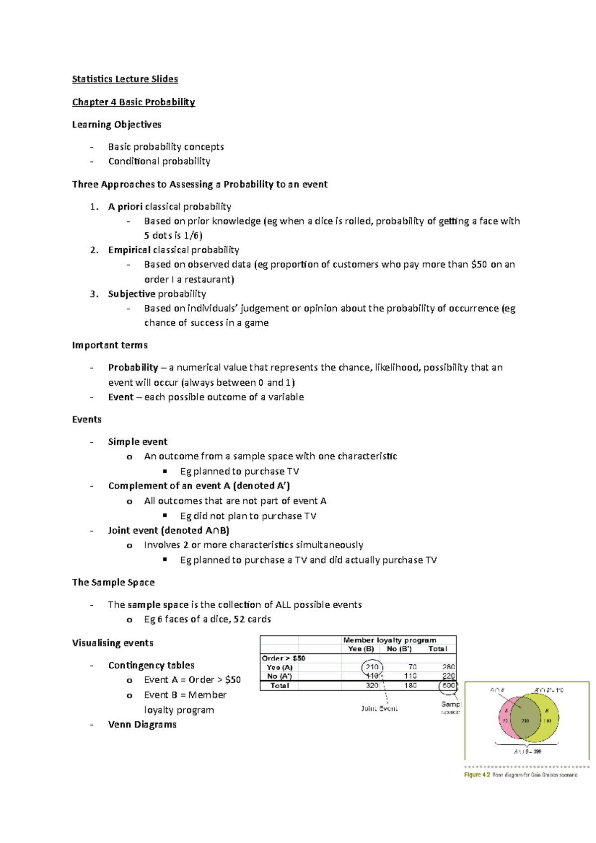 Statistics Lecture Slides - Statistics Lecture Slides Chapter 4 Basic ...