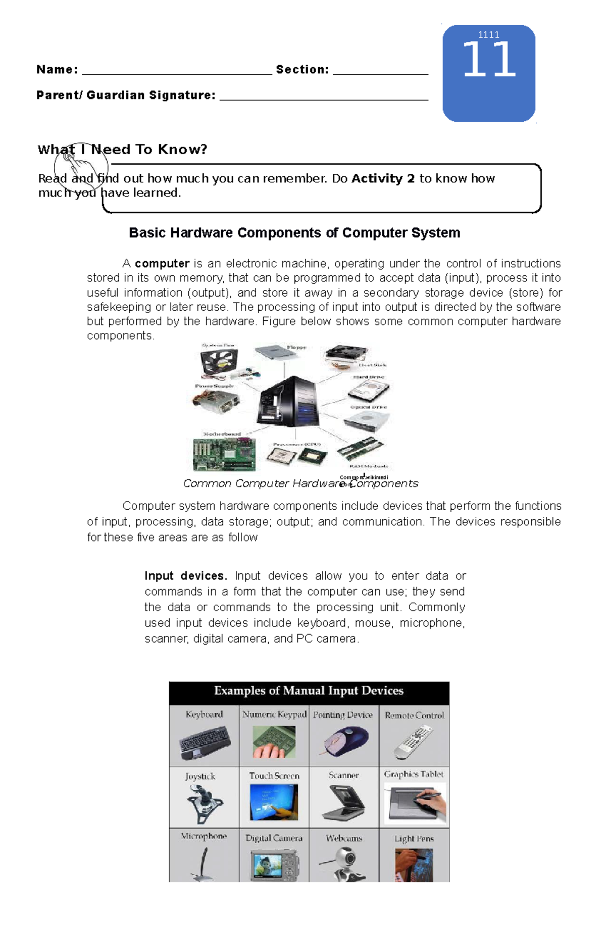 CSS 11- LAS1 - Computer Systems Servicing NCII Material - Basic ...