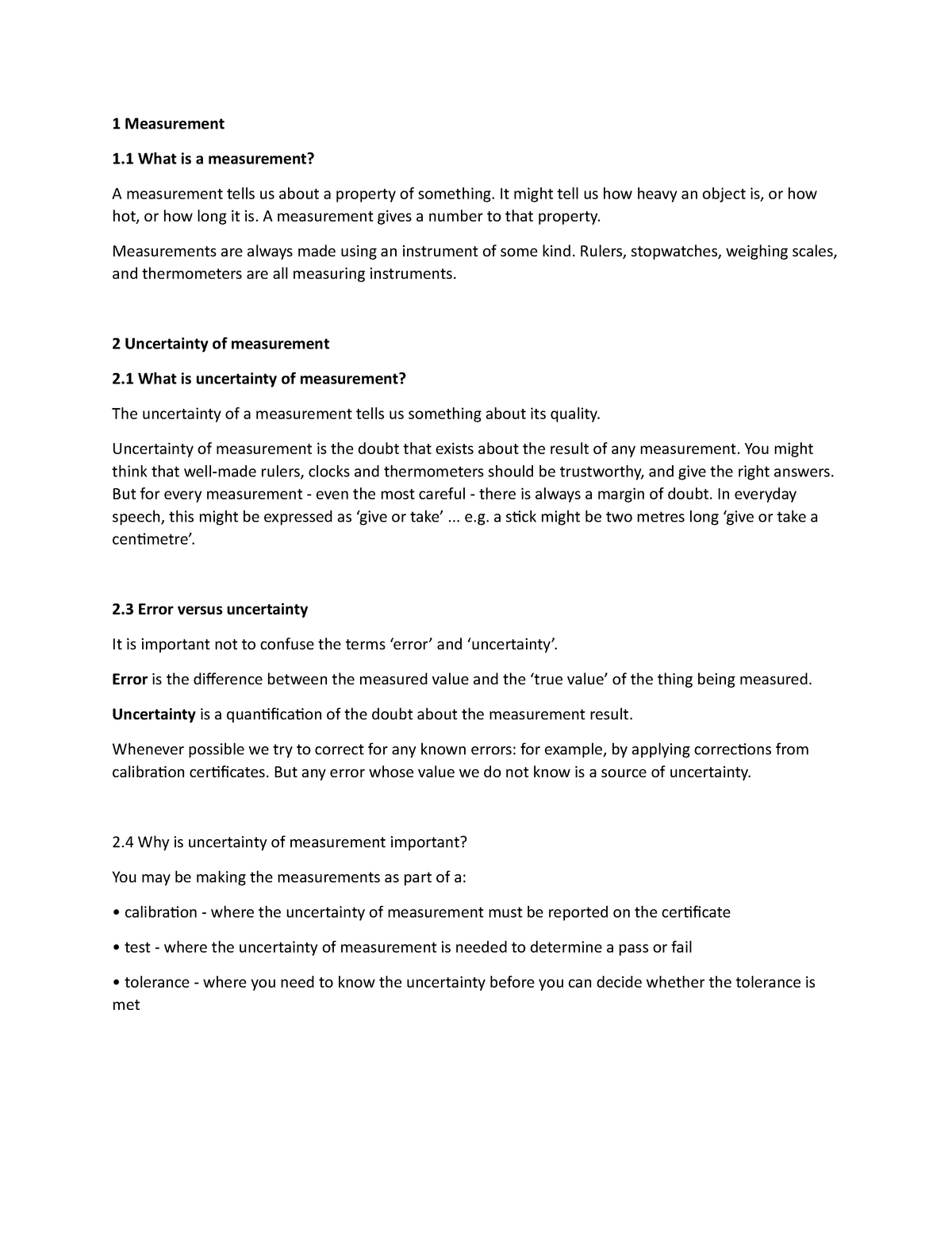 What Is A Measurement Standard Defined As