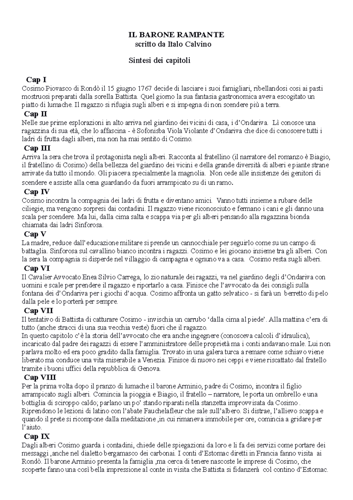 Il Barone Rampante - IL BARONE RAMPANTE scritto da Italo Calvino ...