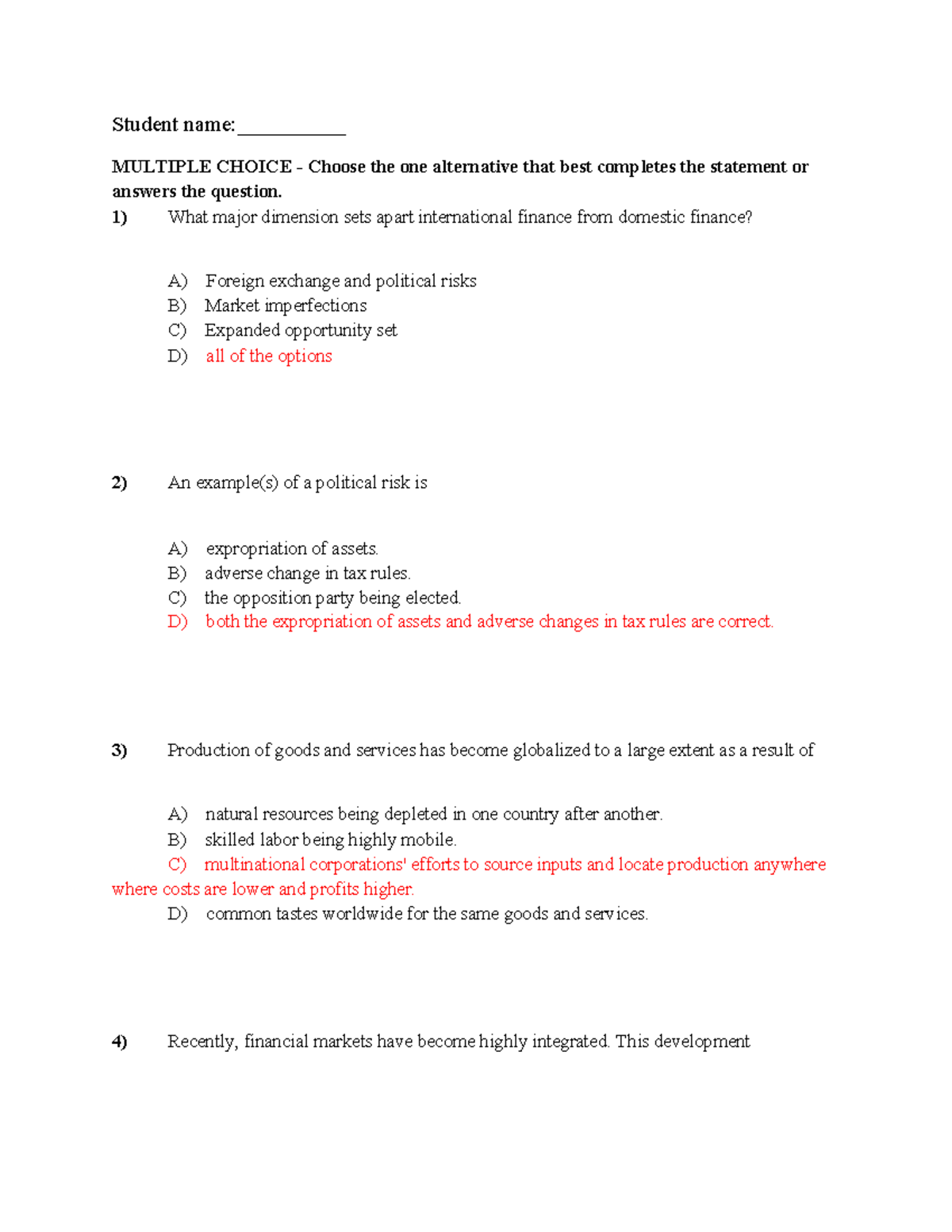 Chapter 01 Test Bank-version 1 - Student Name:__________ MULTIPLE ...