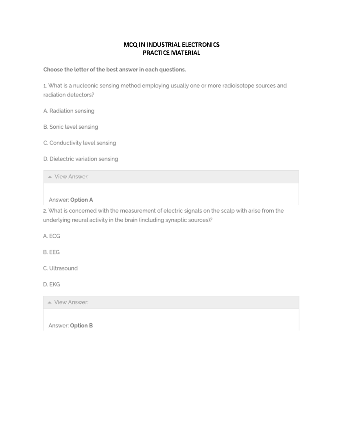 MCQ IN Industrial Electronics MCQ IN INDUSTRIAL ELECTRONICS PRACTICE