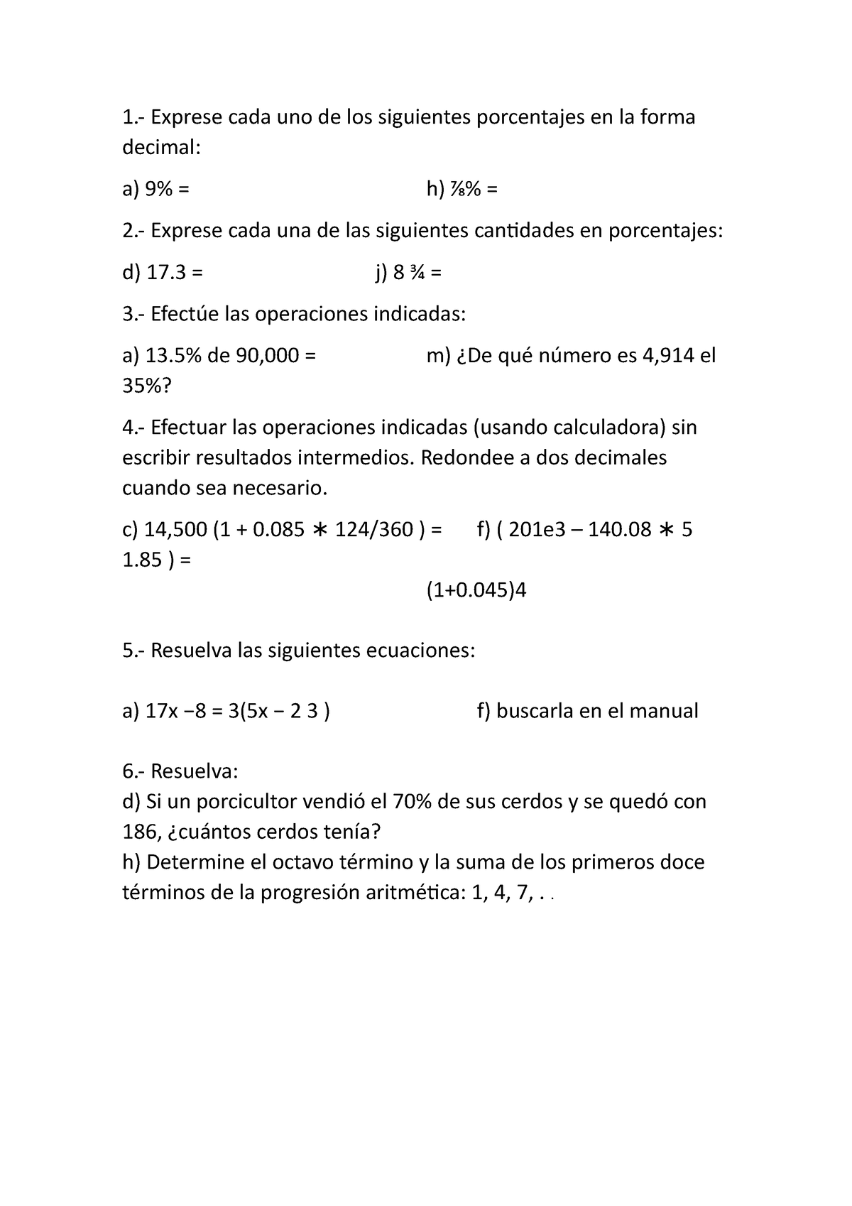 1-fffefwsfesf-1-exprese-cada-uno-de-los-siguientes-porcentajes-en