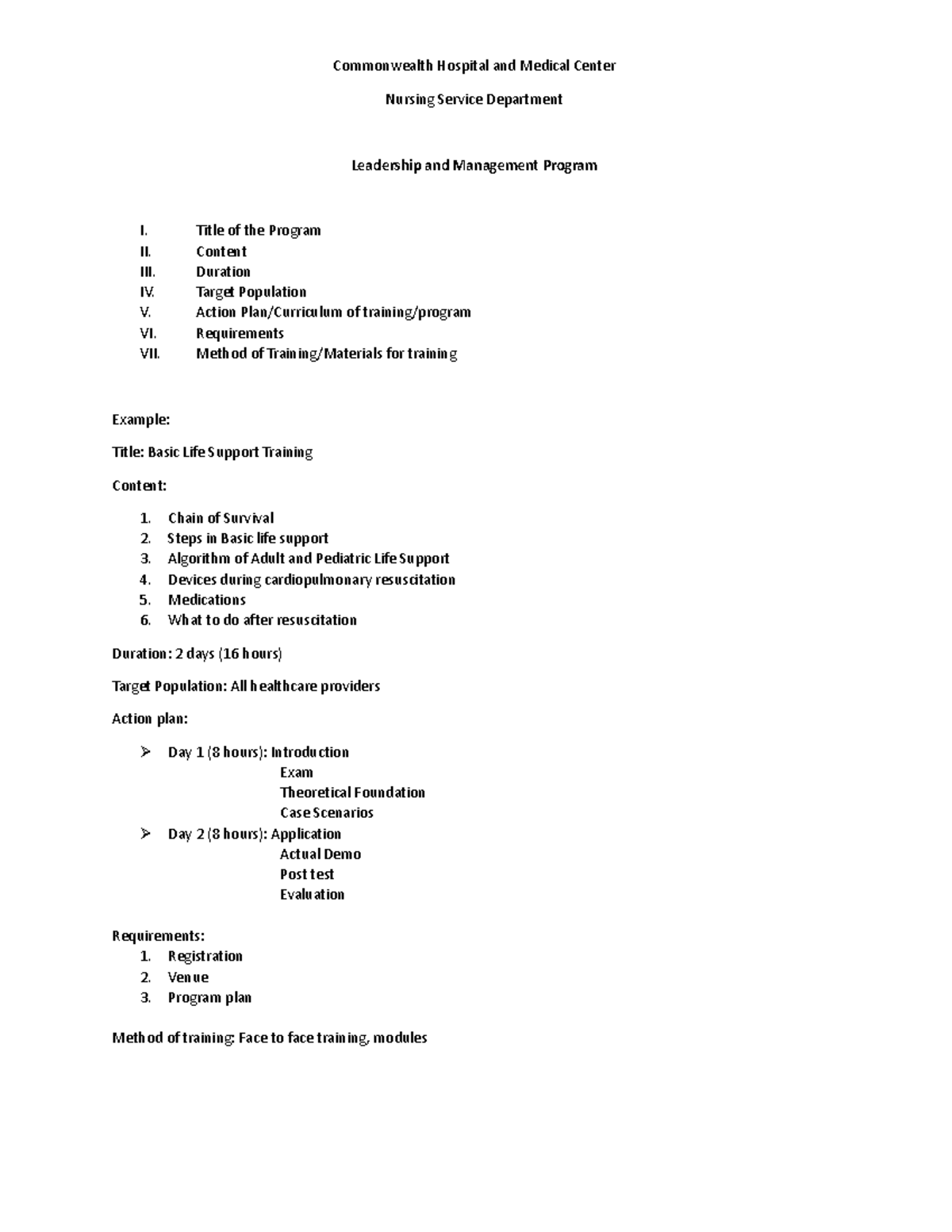 Case Report Format - Lecture Notes - Commonwealth Hospital And Medical 