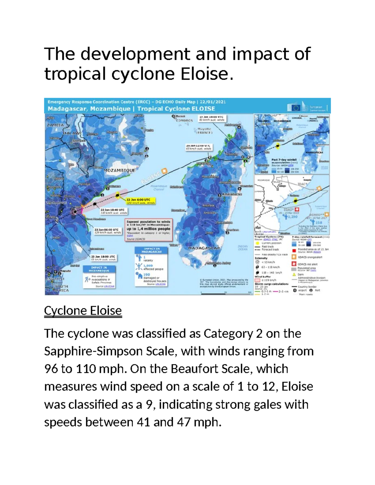 impacts of flood - The development and impact of tropical cyclone ...