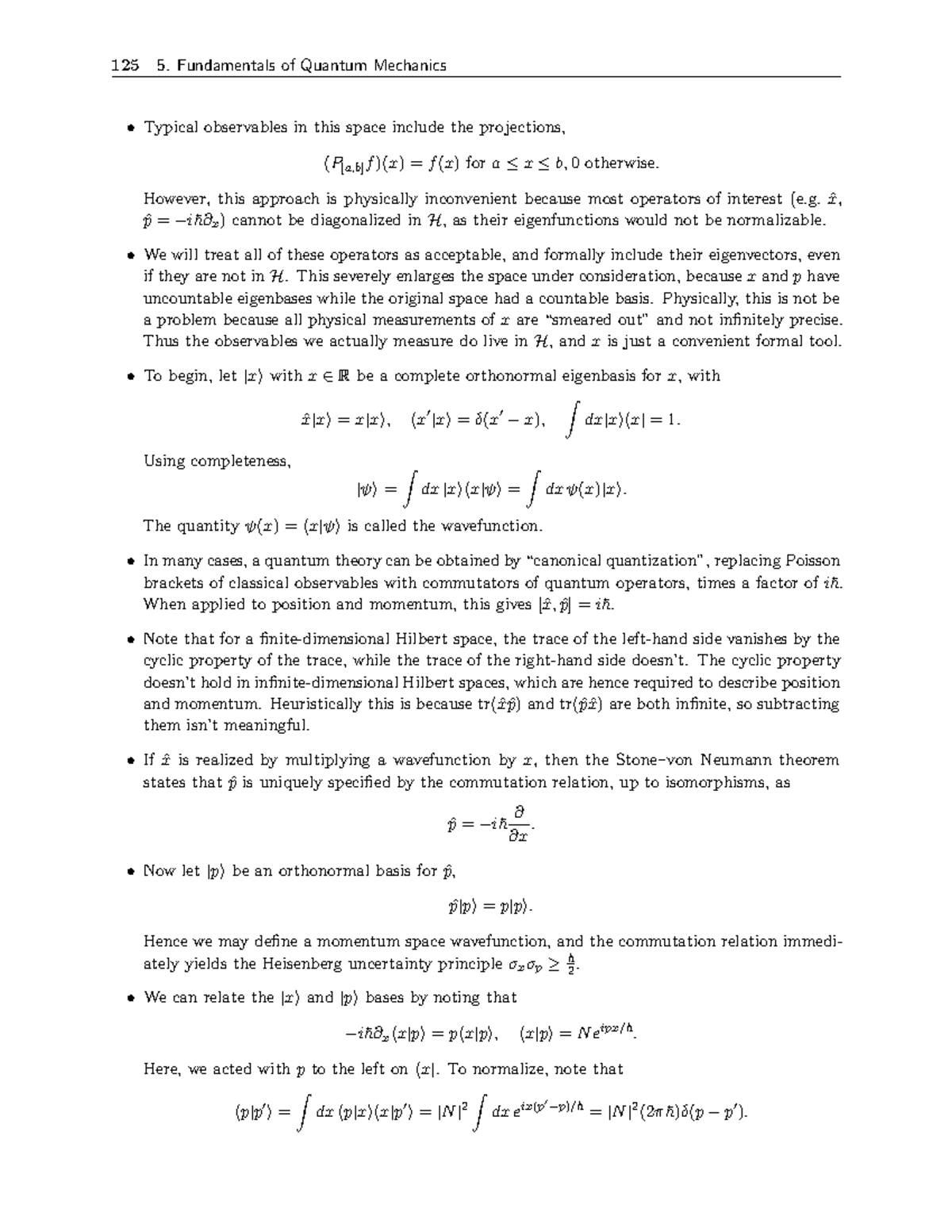 Physics-31 - Physics summary course - Typical observables in this space ...