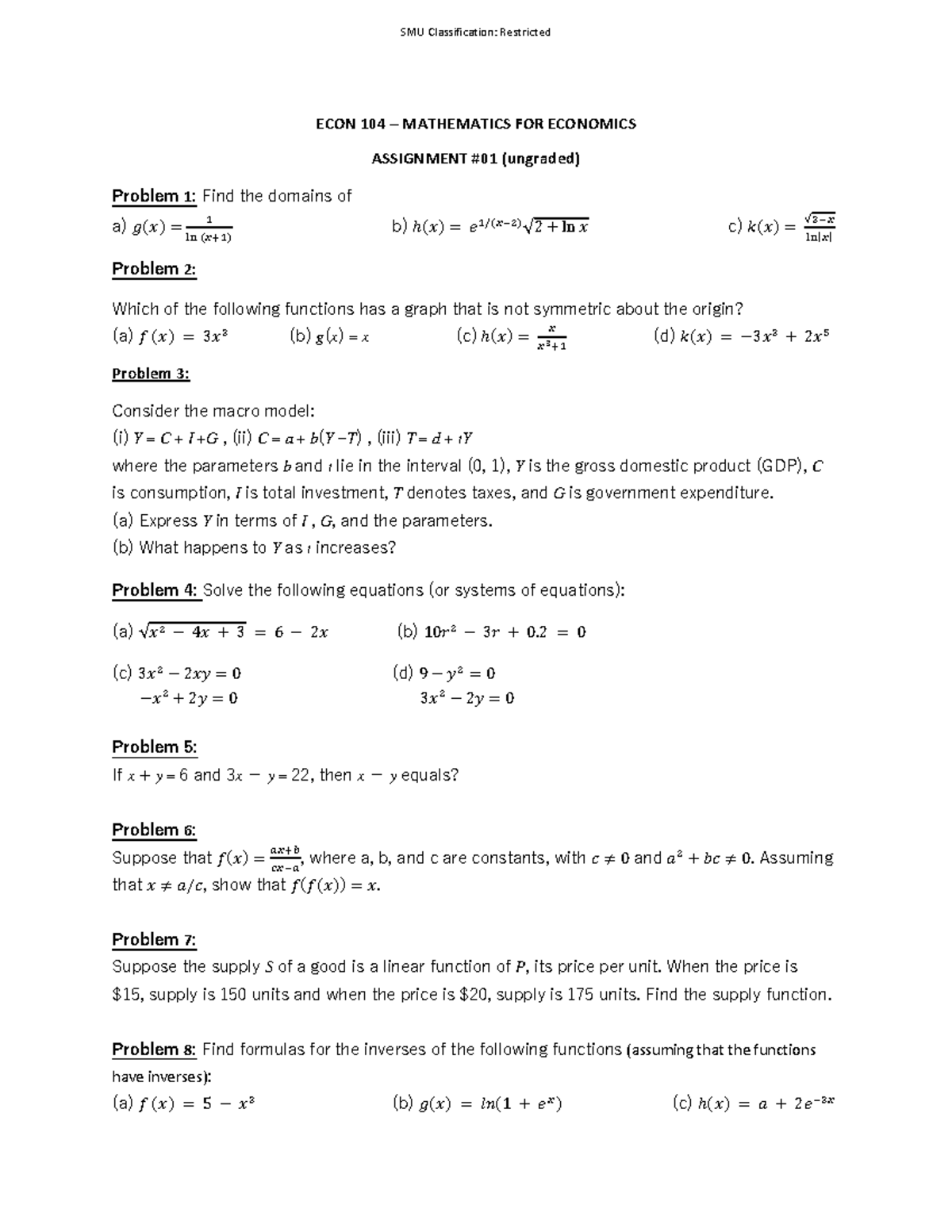 smu assignment answers