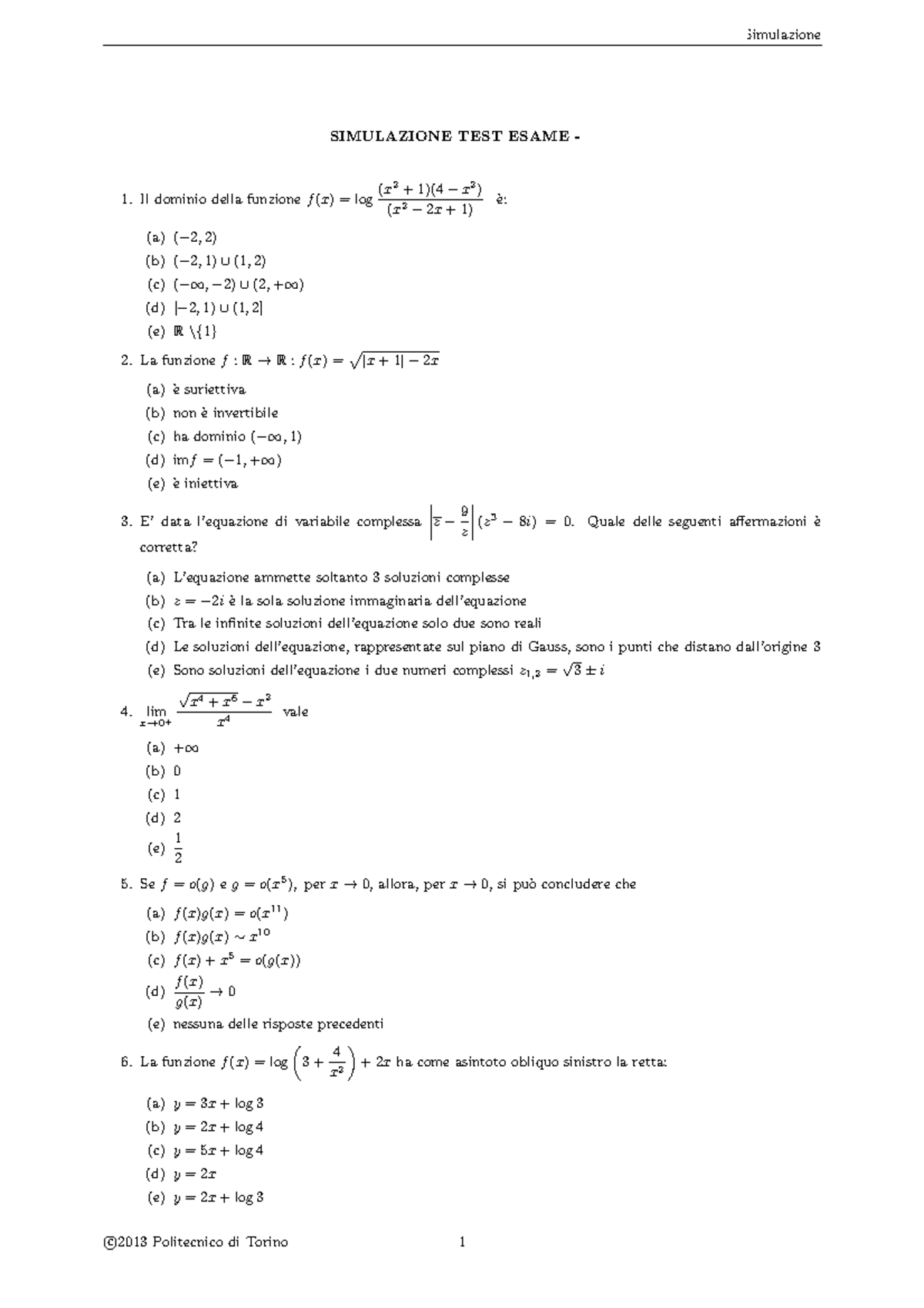 test di problem solving con soluzioni