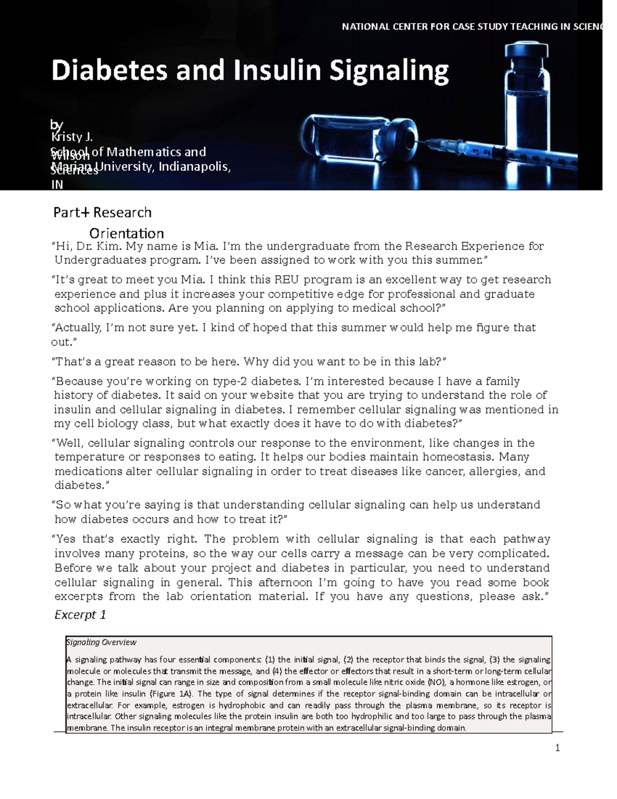 Delving Deeper – Unraveling the Intricacies of Diabetes and Insulin Signaling Case Studies