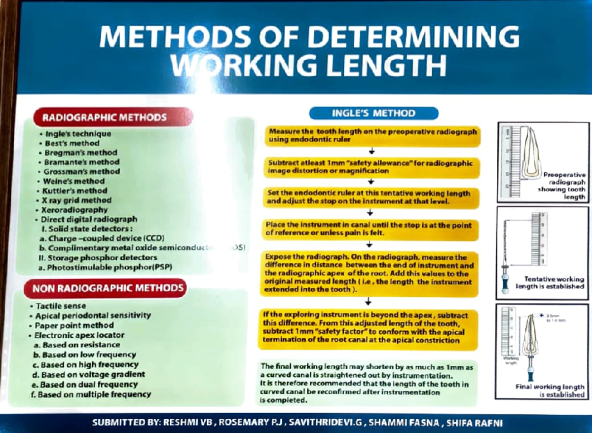 Methods Of Determining Working Length In Endodontics During Root Canal ...