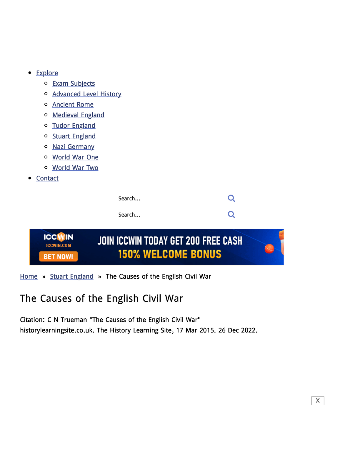 The Causes Of The English Civil War - History Learning Site - Explore ...