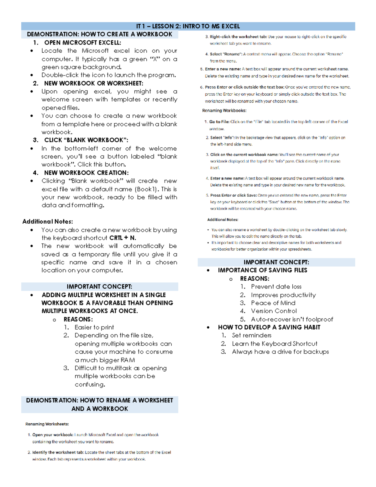 IT1 - Lesson 2 - BSA Minor: Information Technology 1 Lecture Notes - IT ...