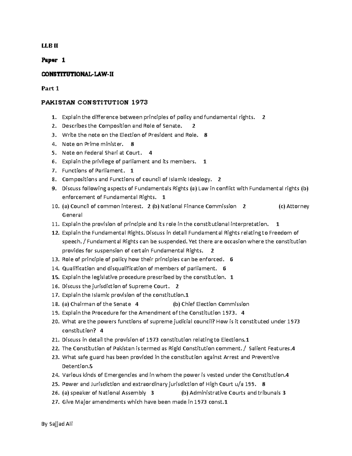 LLB II - Law ii - LLB II (a) Council of common interest. 2 (b) National ...