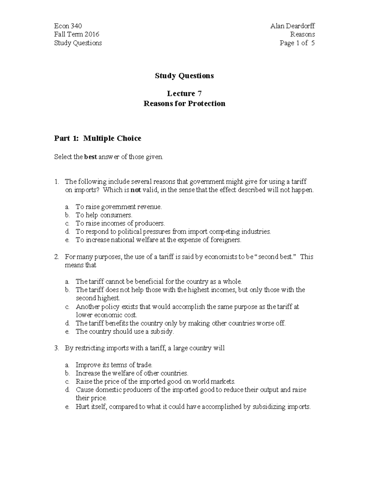 study-questions-lecture-7-econ-340-fall-term-2016-study-questions