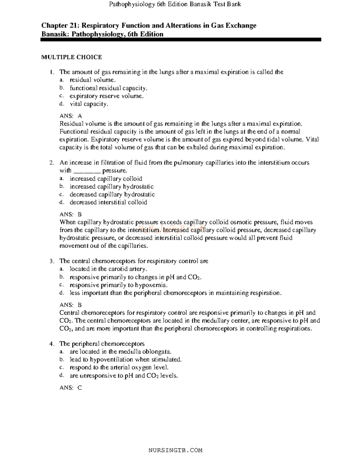 21 - Advanced Pathophysiology NU 542 - NURSINGTB Chapter 21 ...